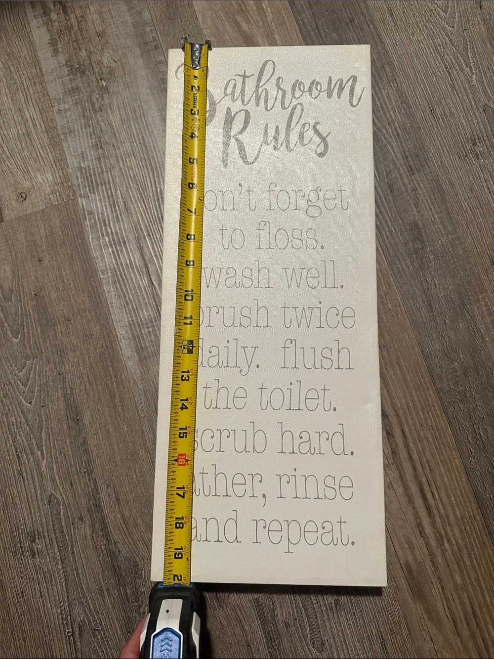 Bathroom Rules Wall Sign